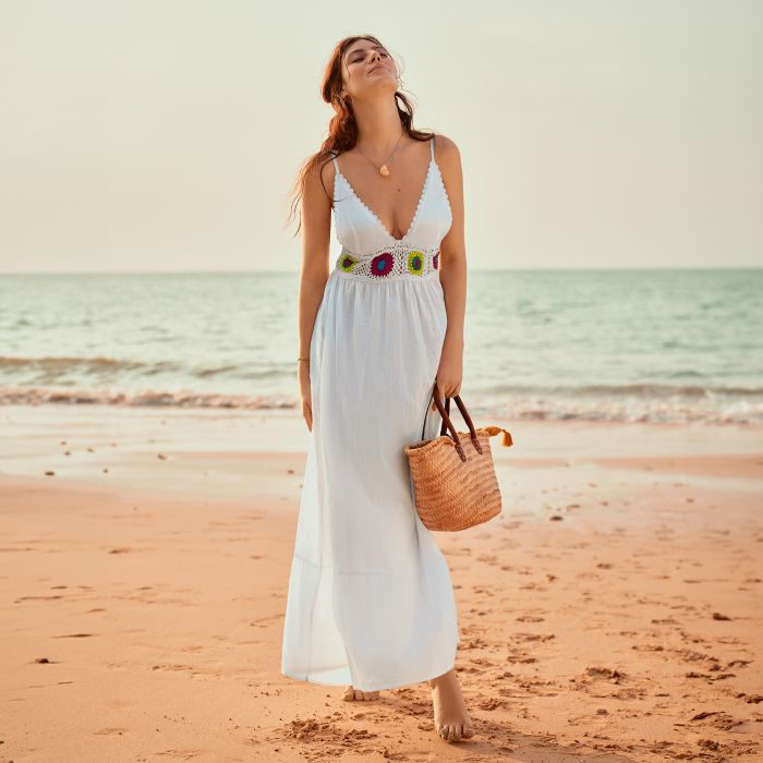 Rosa Faia Style CROCHET DRESS - Strandkleid Letzter Tag