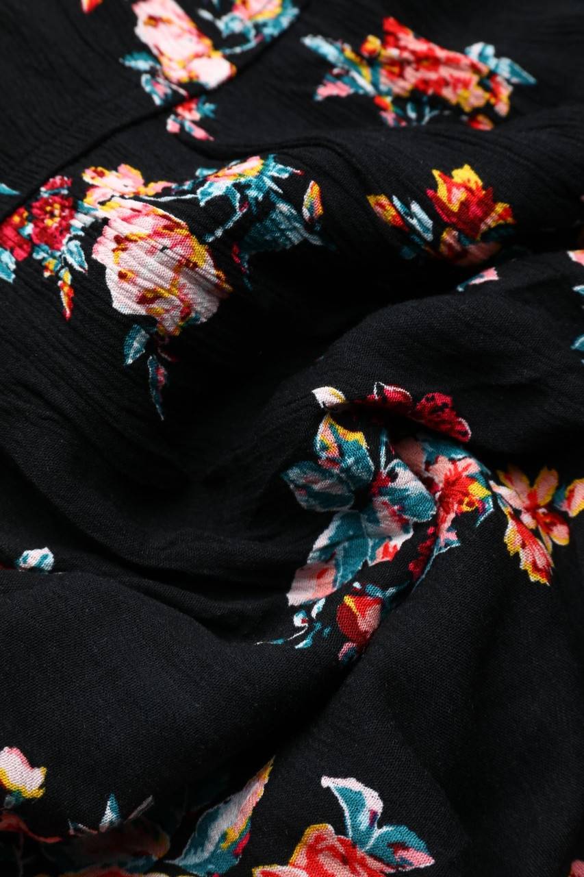 Carou Ohne Label Maxi-Kleid mit Blumen-Print Weihnachtsangebot