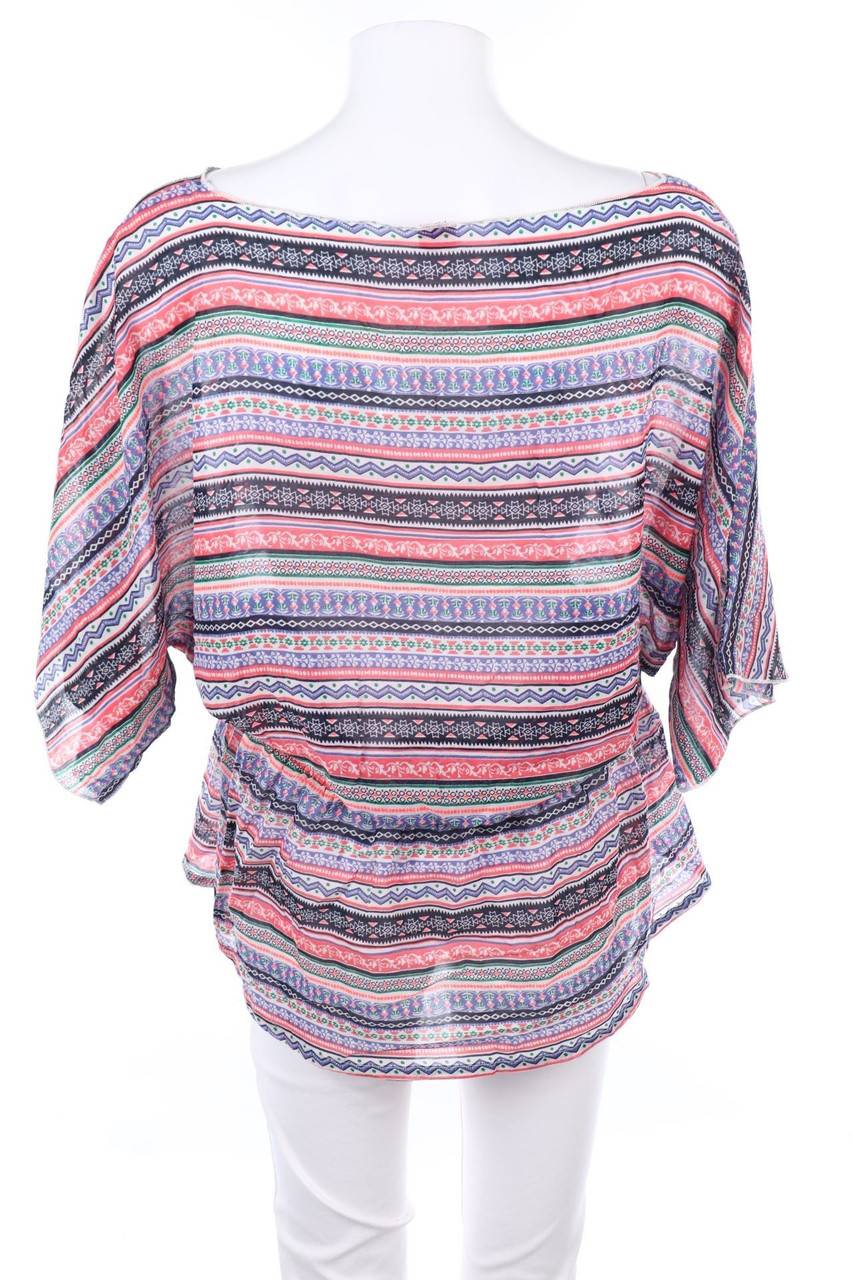 Carou s.Oliver Print-Bluse mit Batwing-Ärmeln Vatertagsangebot