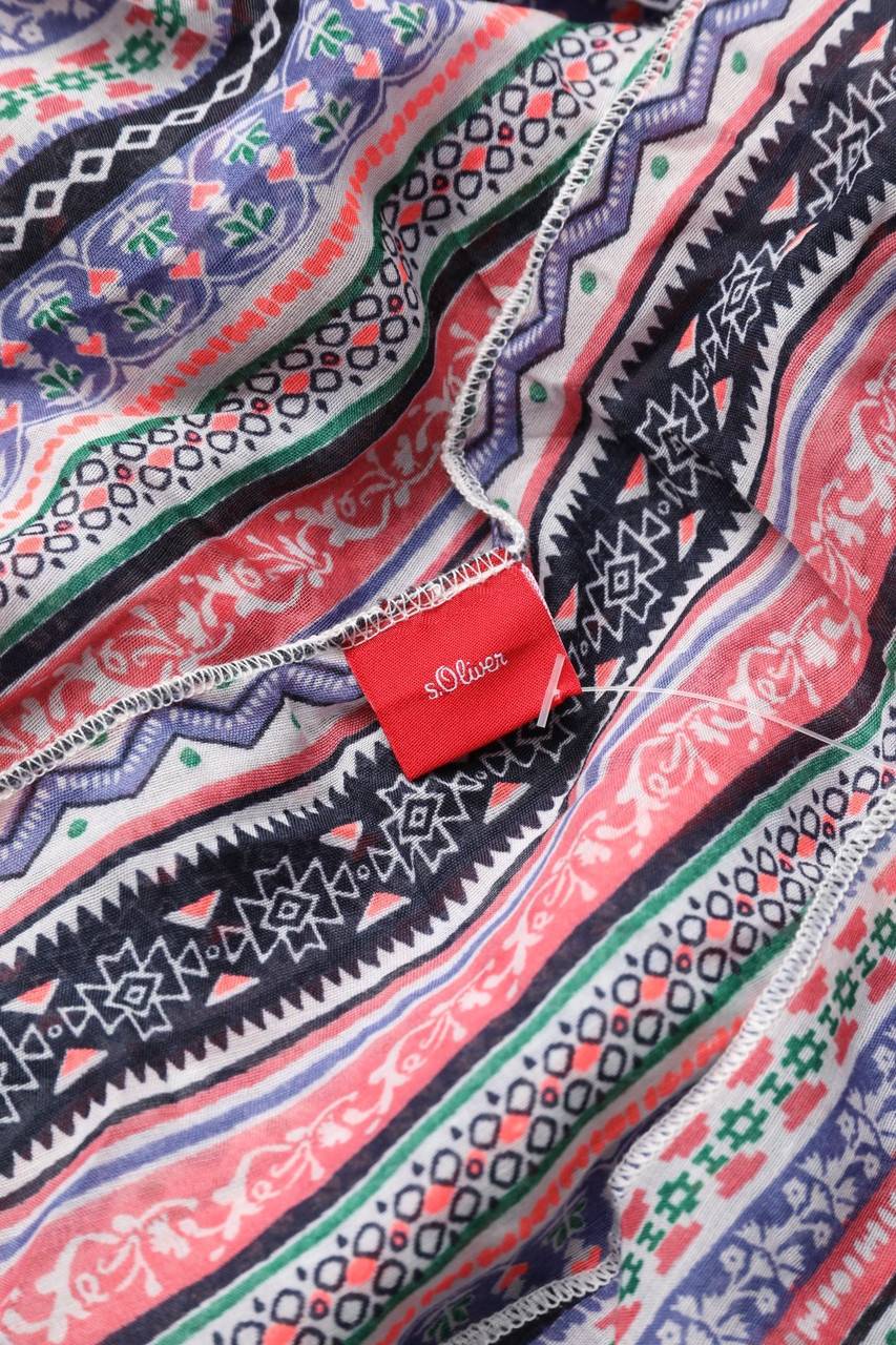 Carou s.Oliver Print-Bluse mit Batwing-Ärmeln Vatertagsangebot