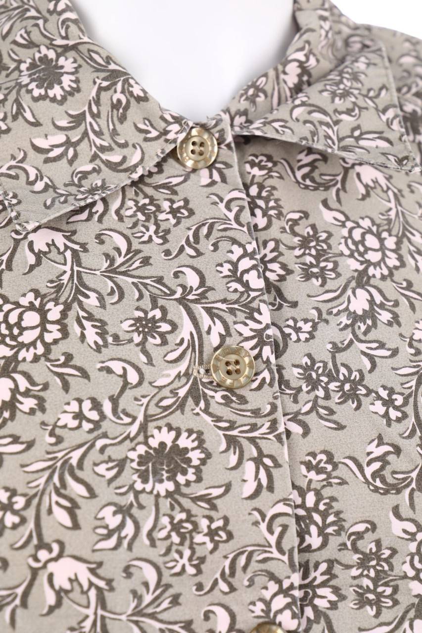 Carou QUIKSILVER Print-Vintage-Hemd-Bluse mit kurzem Ärmel Kauf eins, bekomm eins gratis