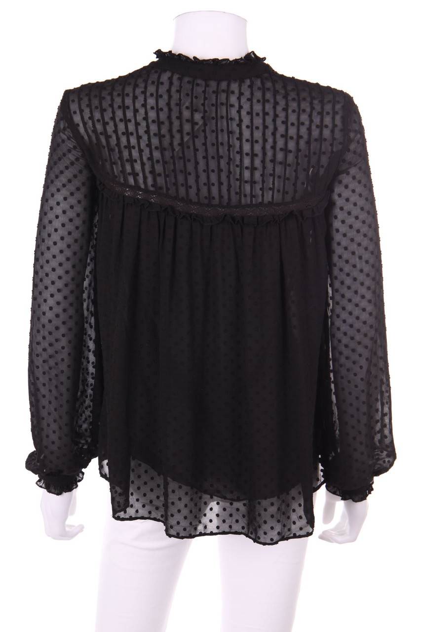 Carou Ohne Label Chiffon-Bluse mit Rüschen Auslauf