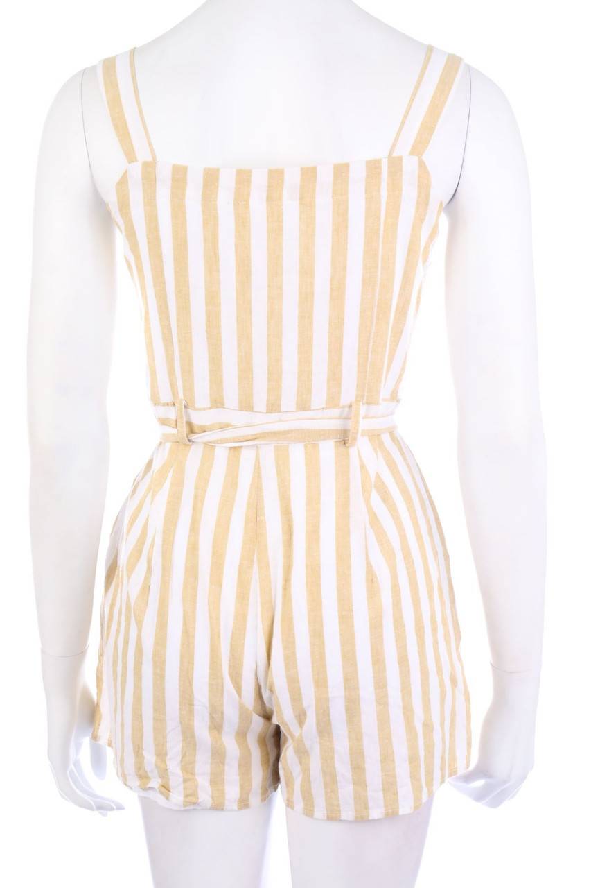 Carou EDITED Streifen-Playsuit aus Leinen-Mix Flash Sale