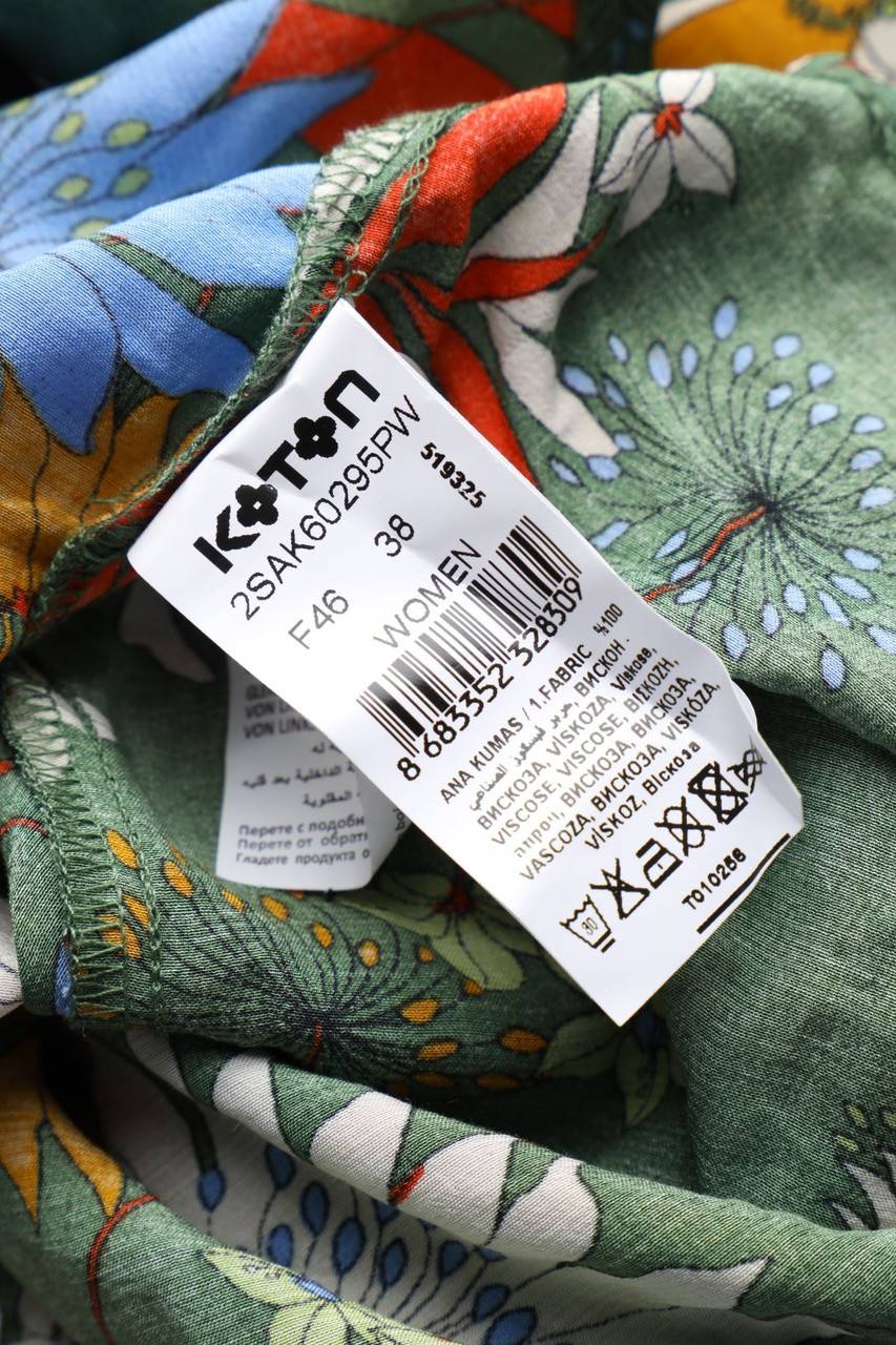 Carou KOTON Kurzarm-Bluse zum Knoten Begrenztes Angebot