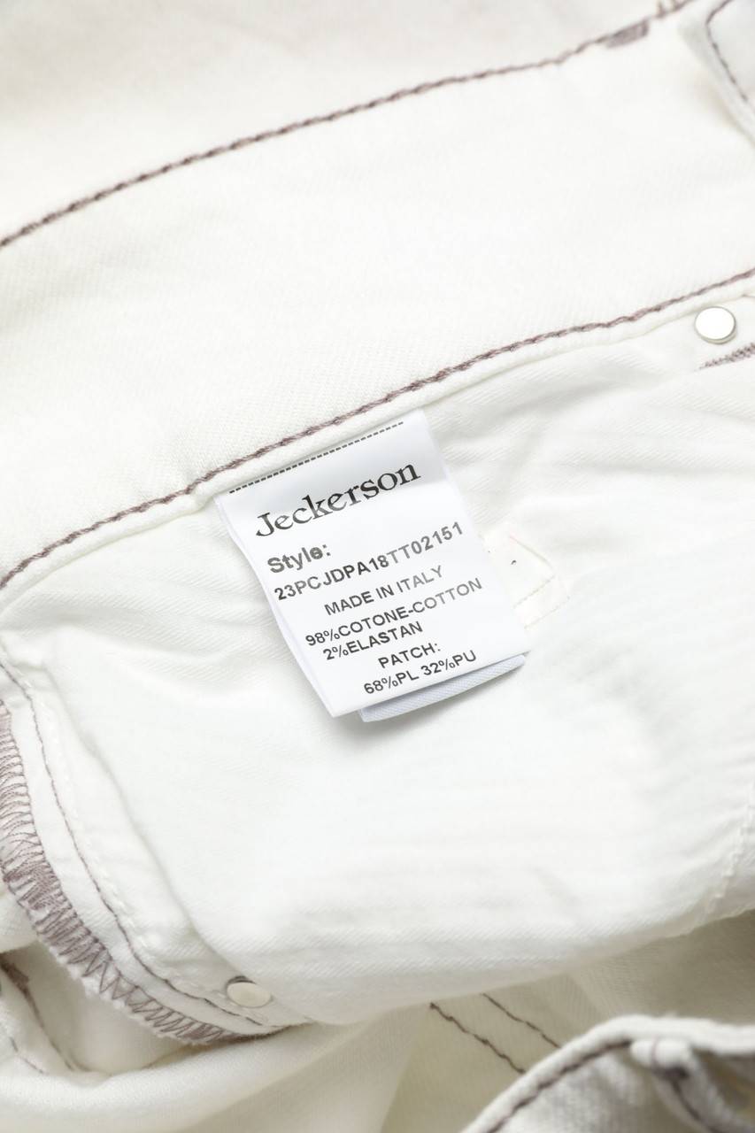 Carou Jeckerson Skinny-Jeans mit Kunstleder-Details Nur für heute