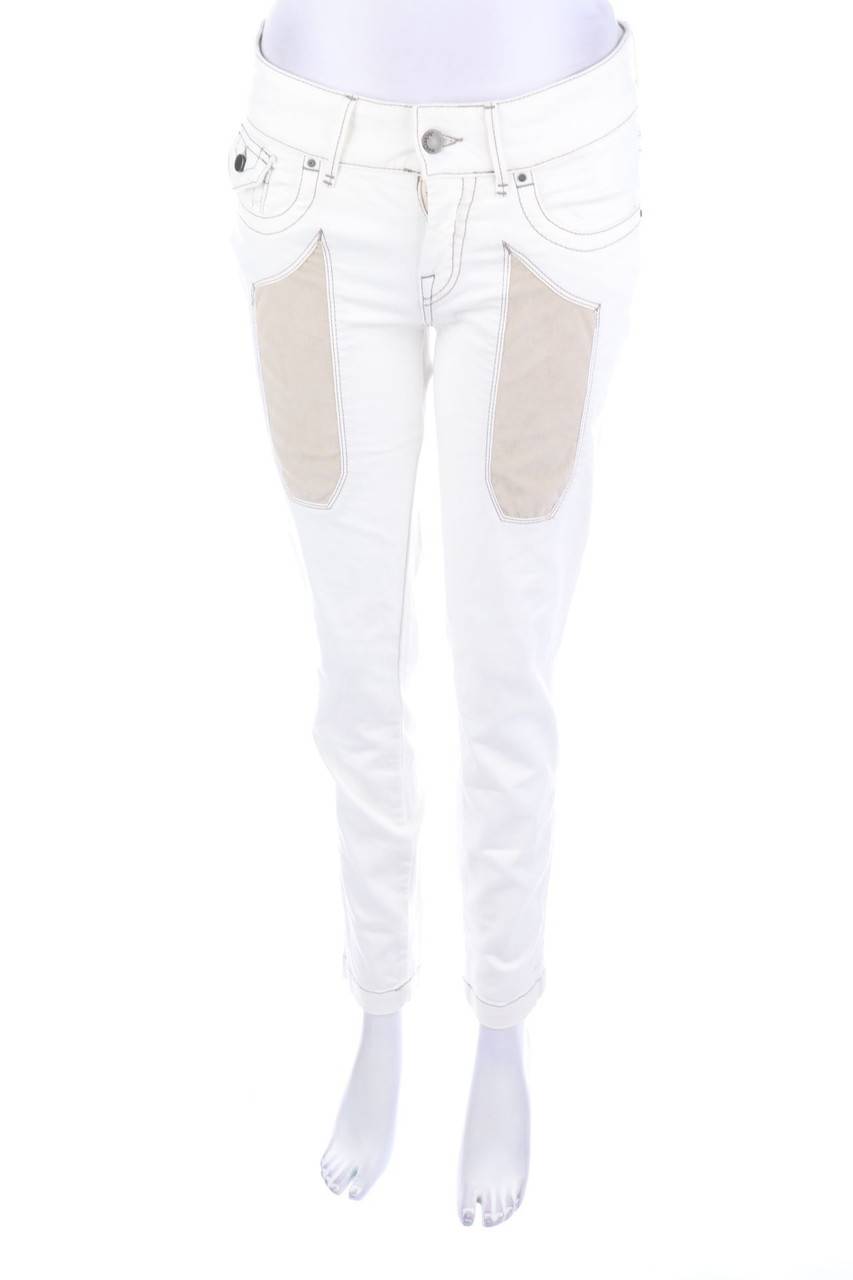 Carou Jeckerson Skinny-Jeans mit Kunstleder-Details
