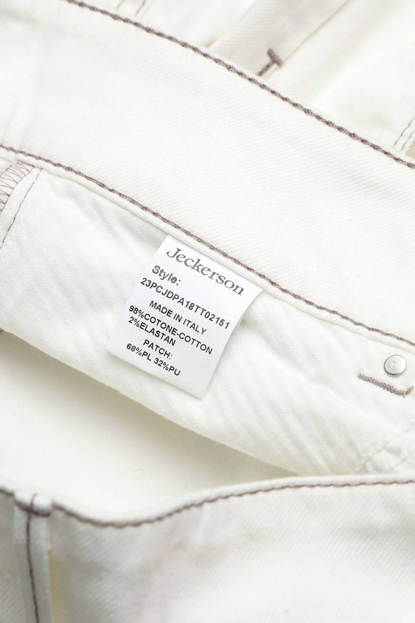 Carou Jeckerson Skinny-Jeans mit Kunstleder-Details Sonderangebot der Fabrik