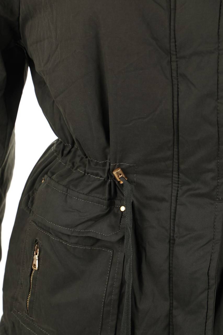 Carou Chicorée Parka mit Fake Fur-Besatz Meist gekauft