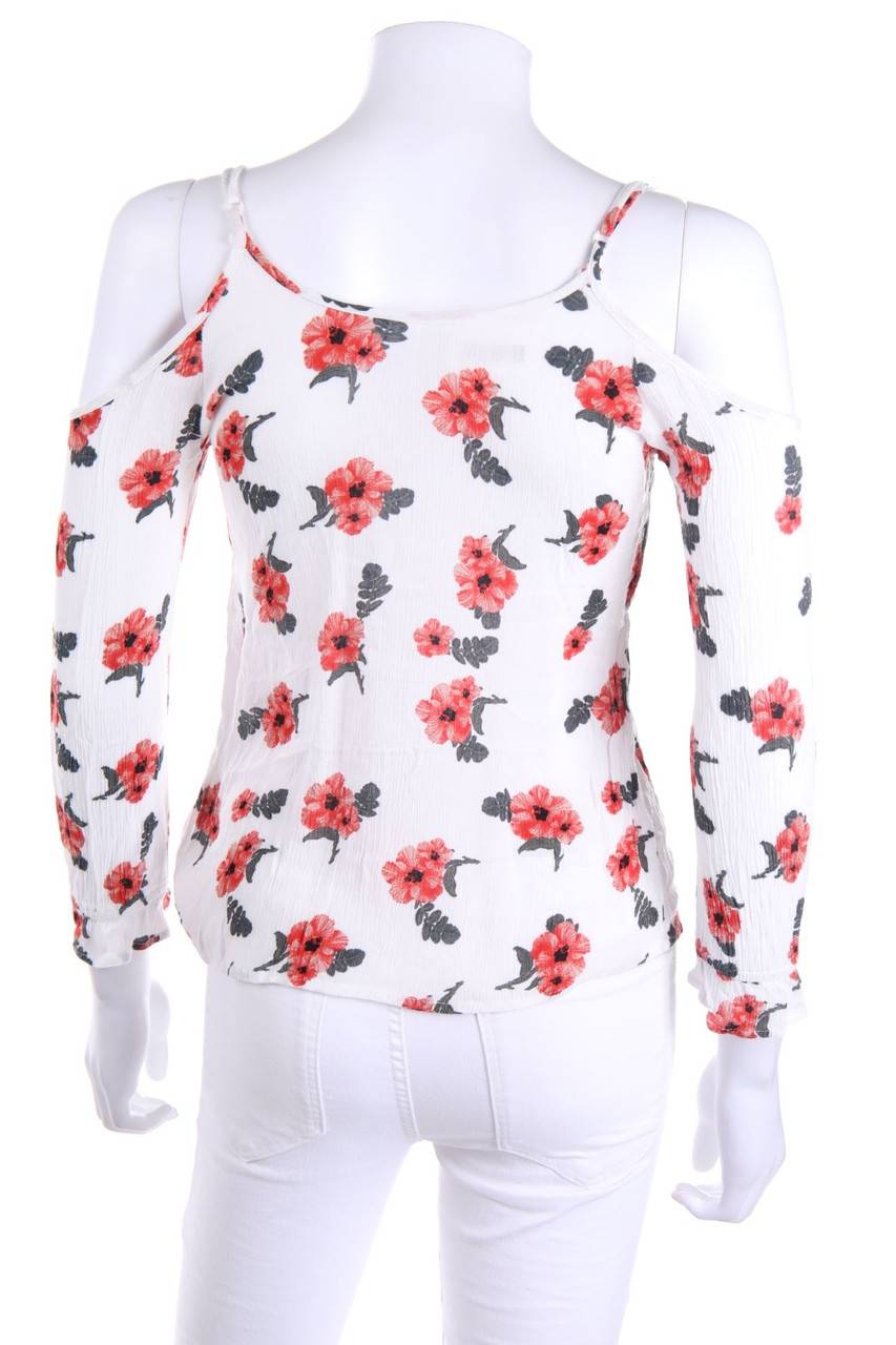 Carou RAINBOW Cold-Shoulder-Bluse mit floralem Muster Flash Sale