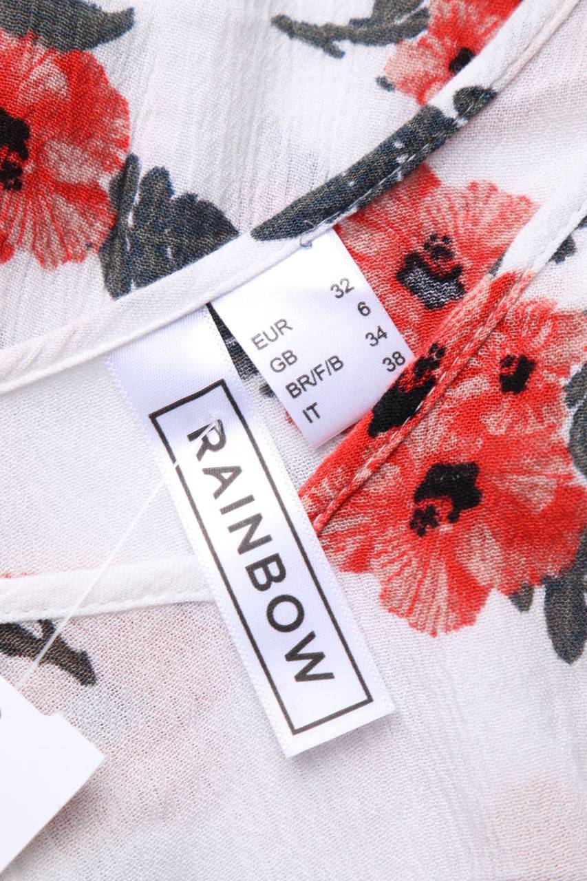 Carou RAINBOW Cold-Shoulder-Bluse mit floralem Muster Flash Sale
