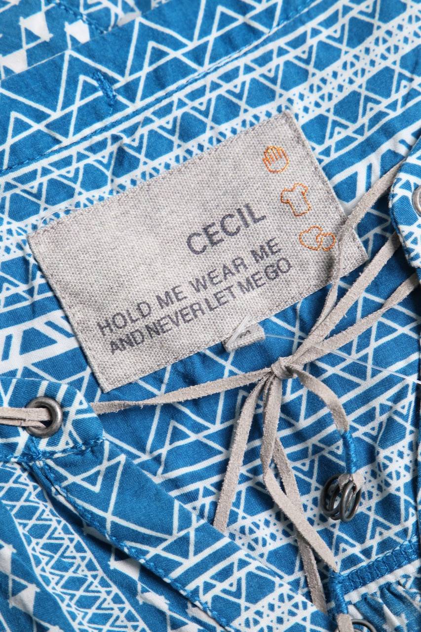 Carou CECIL Bluse mit geometrischem Muster aus Viskose Lagerräumung