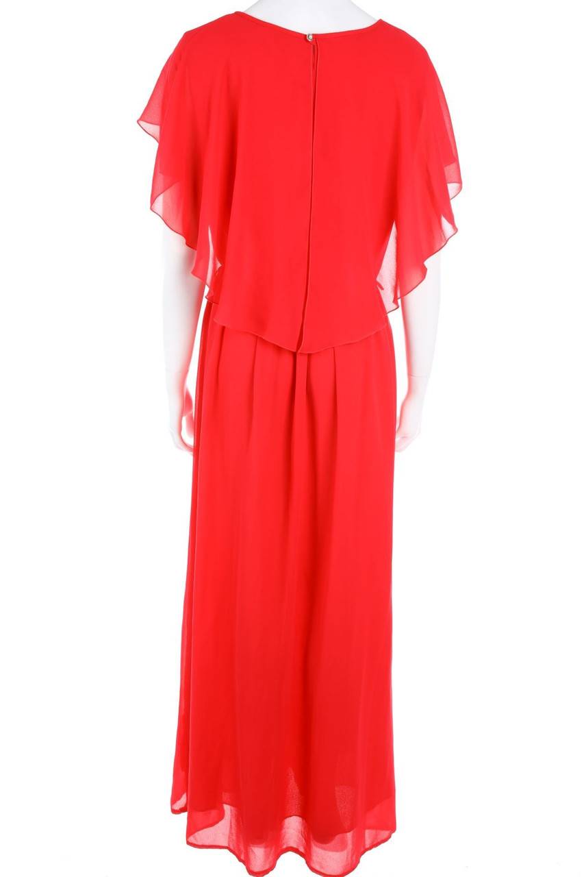 Carou HÖPFNER Vintage-Maxi-Abendkleid mit Volants Top Angebot