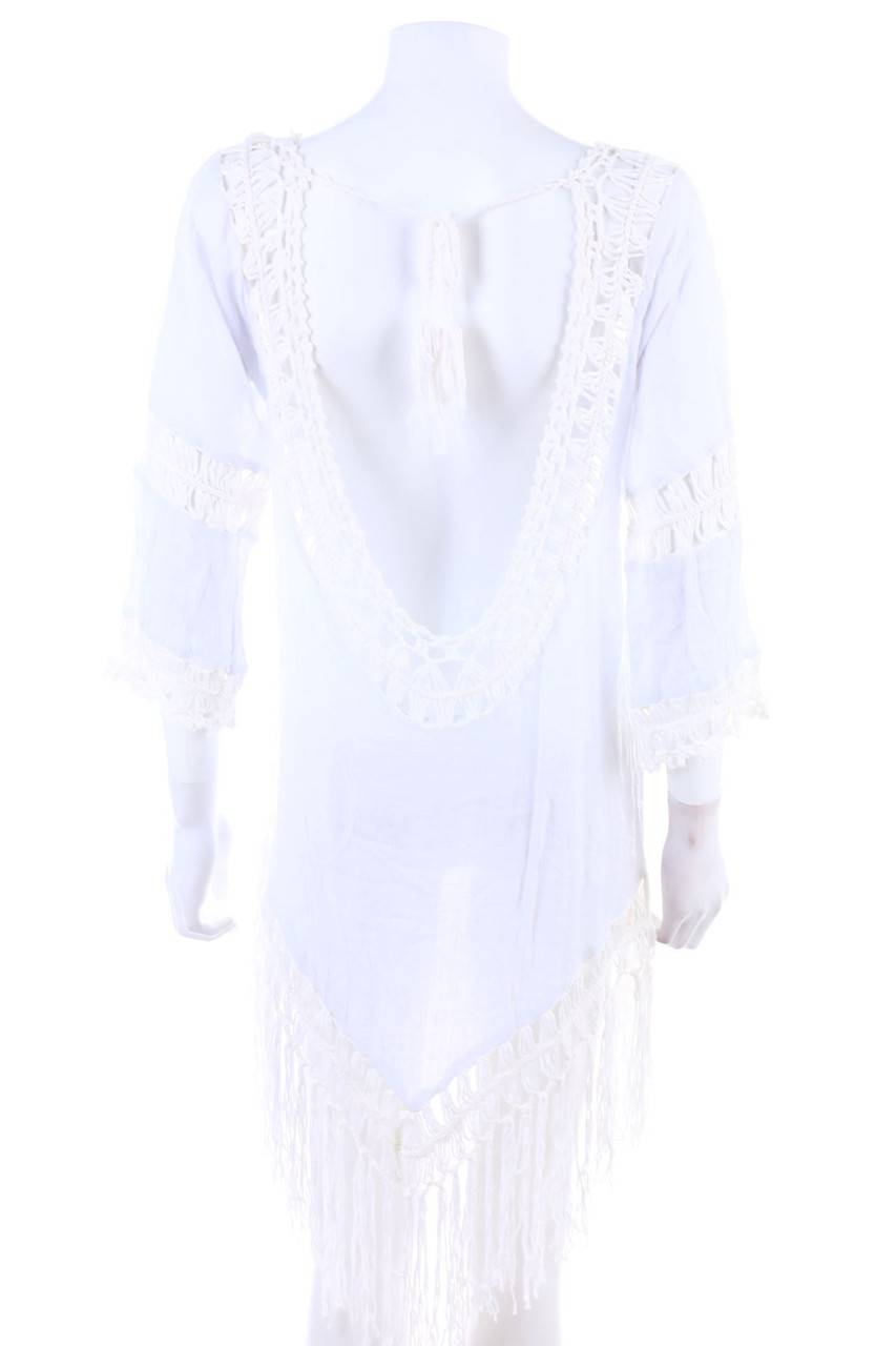 Carou Ohne Label Tunika-Bluse mit Fransen Discount Store für neue Produkte