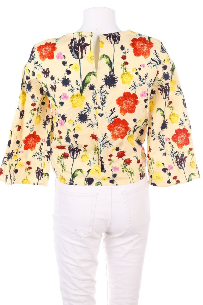 Carou H&M Bluse mit Blumen-Print zum Knoten Riesige Rabatte