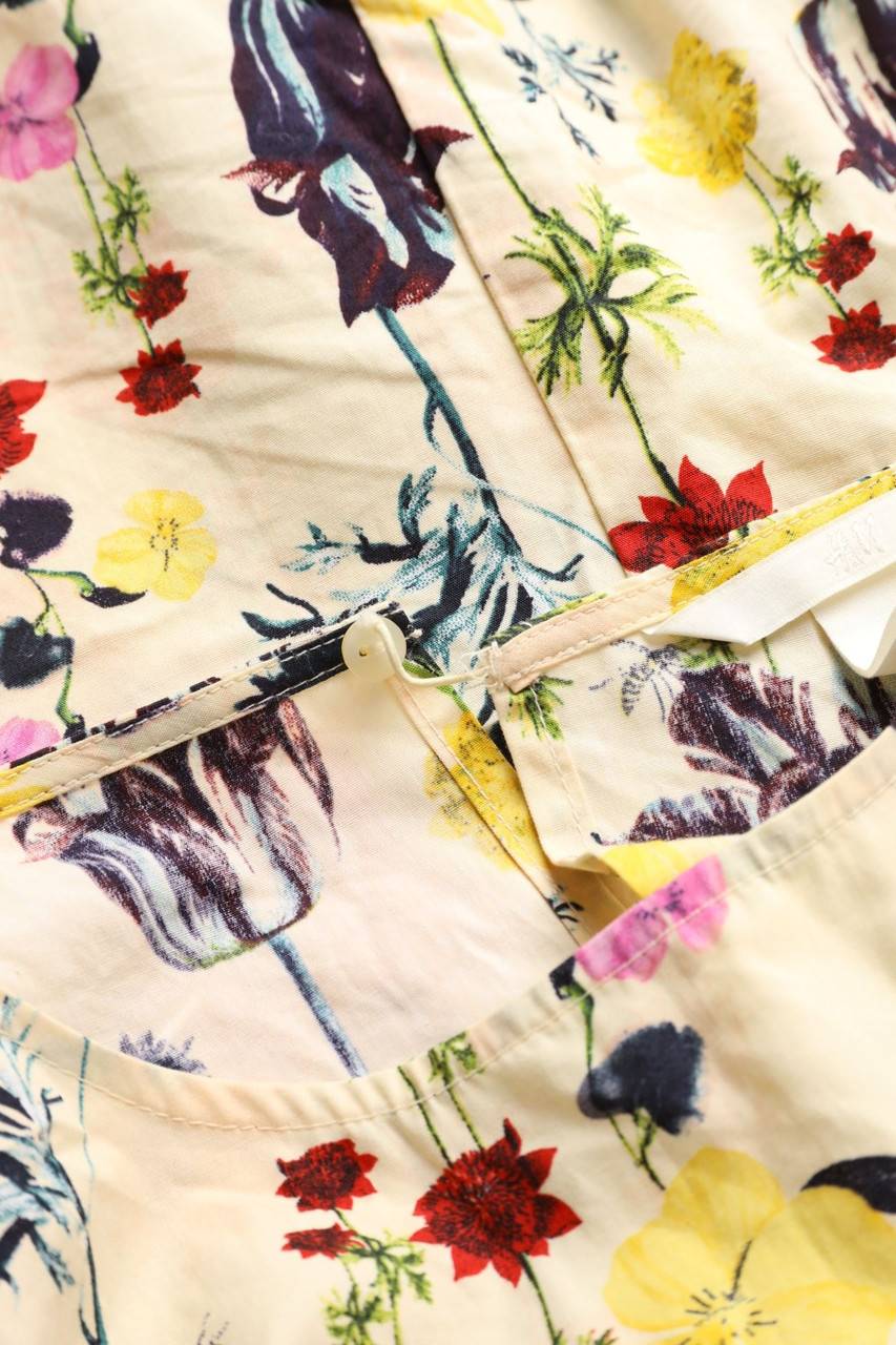 Carou H&M Bluse mit Blumen-Print zum Knoten Riesige Rabatte