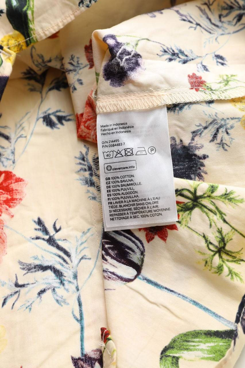 Carou H&M Bluse mit Blumen-Print zum Knoten Riesige Rabatte