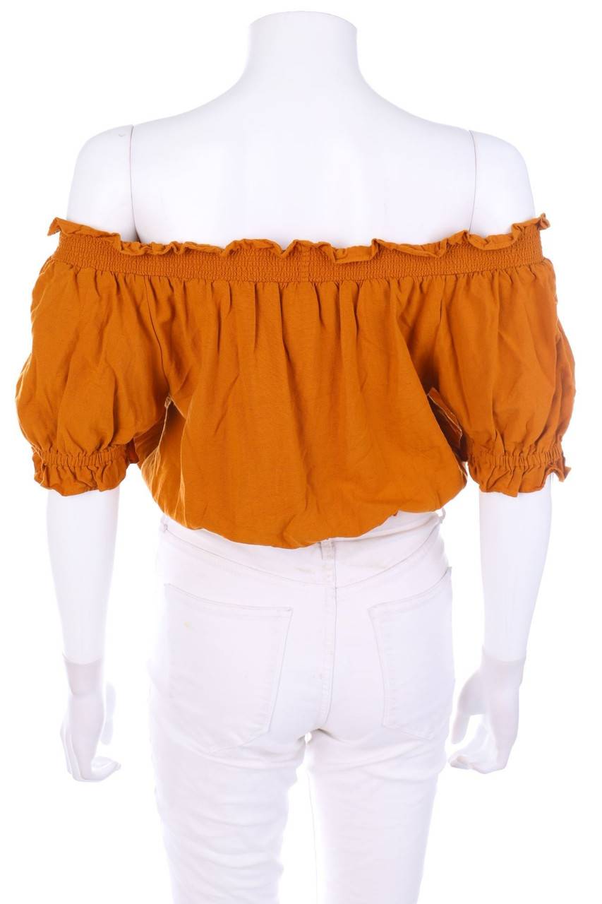 Carou H&M Carmen-Kurzarm-Bluse mit Rüschen Fabrikladen