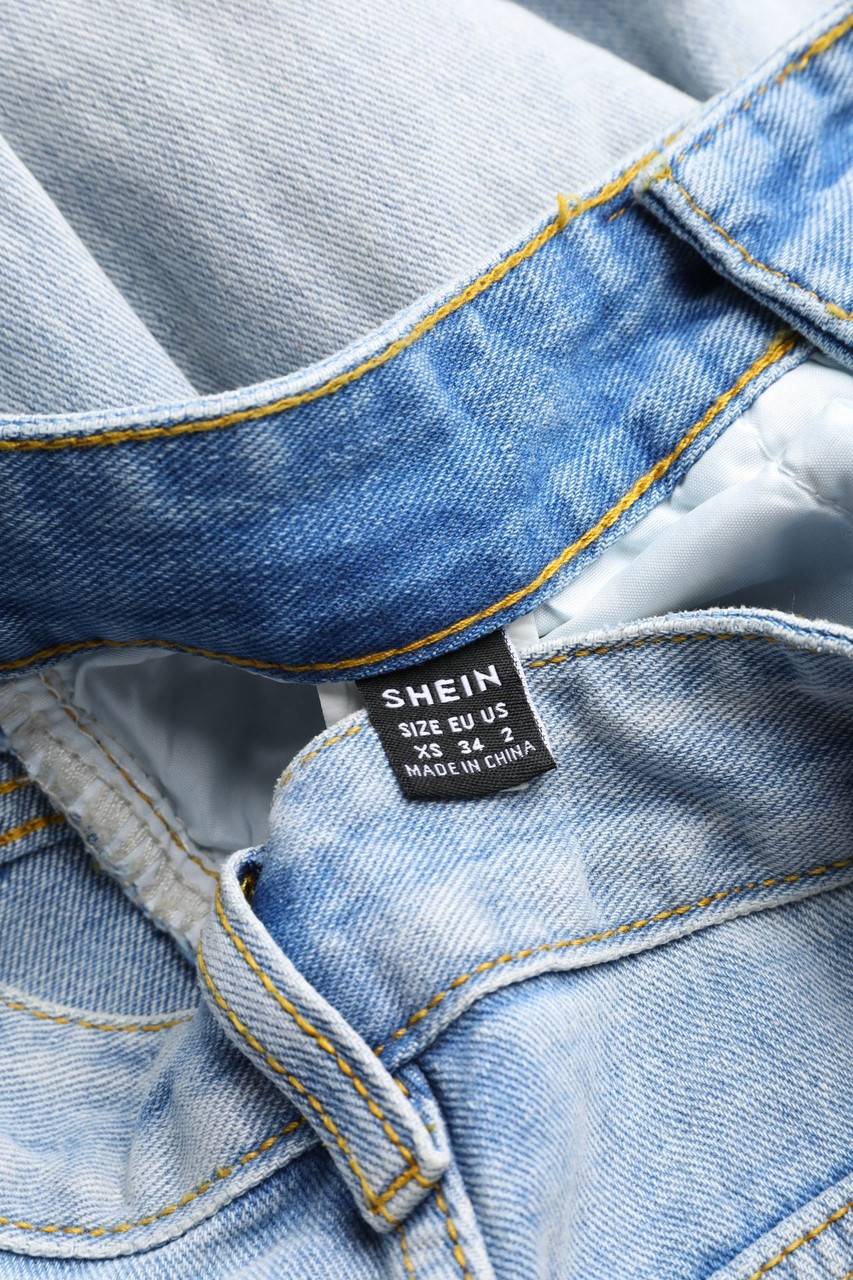 Carou SHEIN Used Look Straight Cut Jeans Fabrik Onlineshop