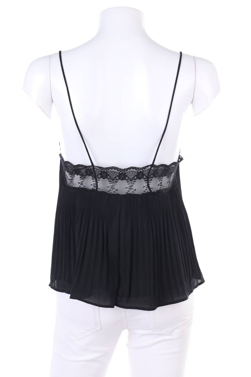 Carou ZARA Plissee-Blusentop mit Spitze Fabrikpreis