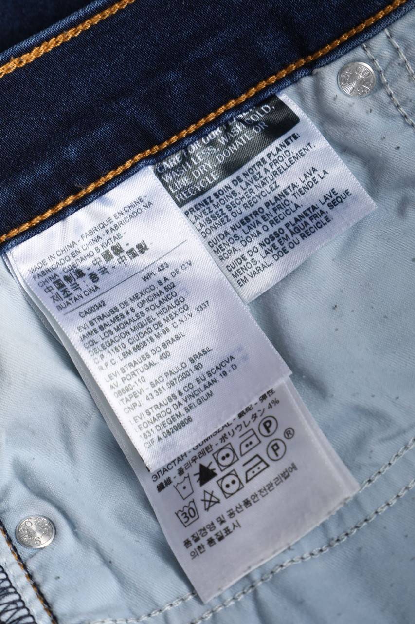Carou LEVI´S Used Look Straight Cut Jeans mit Logo-Patch Räumungsverkauf