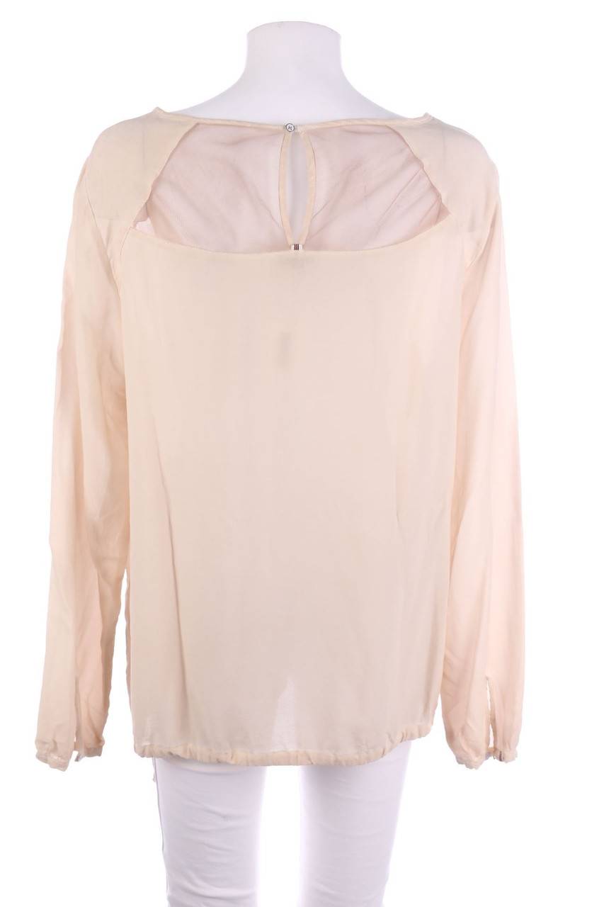 Carou NILE Garment Dyed-Bluse aus Seide mit Mesh-Einsatz VIP-Rabatte