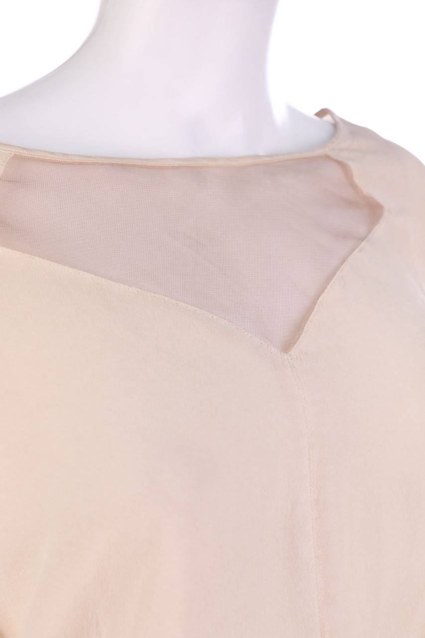 Carou NILE Garment Dyed-Bluse aus Seide mit Mesh-Einsatz VIP-Rabatte