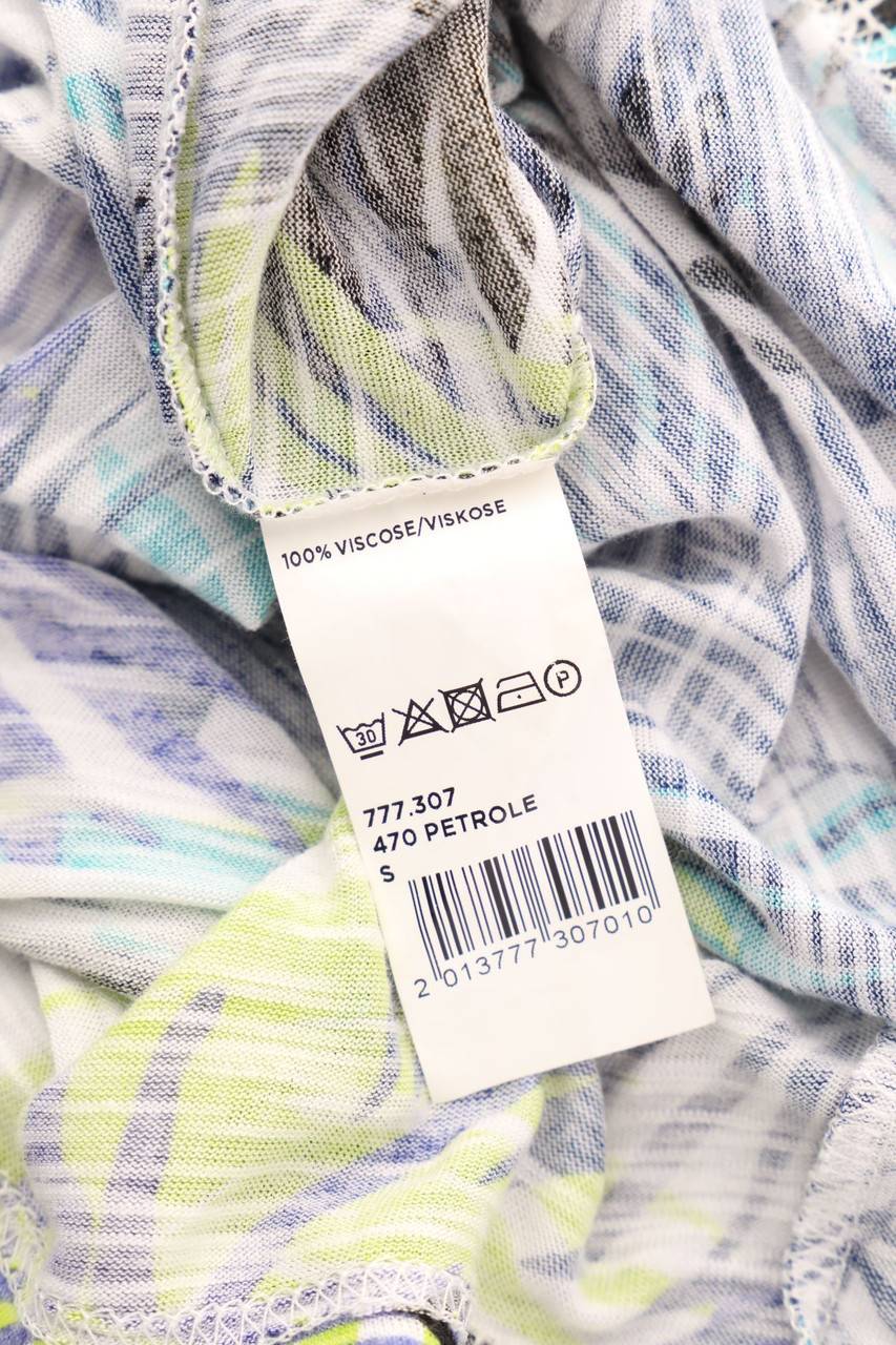 Carou maddison Top aus Viskose mit Tropical Print mit Spitze Kostenlose Rückgabe