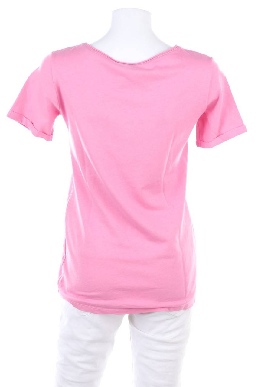 Carou monari Kurzarm-Shirt mit Statement-Print Fabrikladen