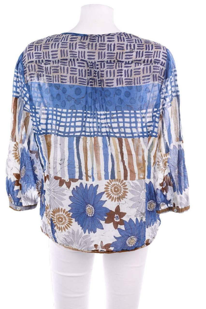 Carou TAIFUN Print-Bluse mit 3/4-Ärmel Speichern exportieren