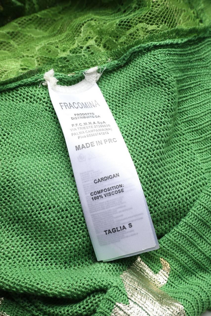 Carou FRACOMINA Spitzen-Cardigan mit Metallic-Effekt Im Verkauf