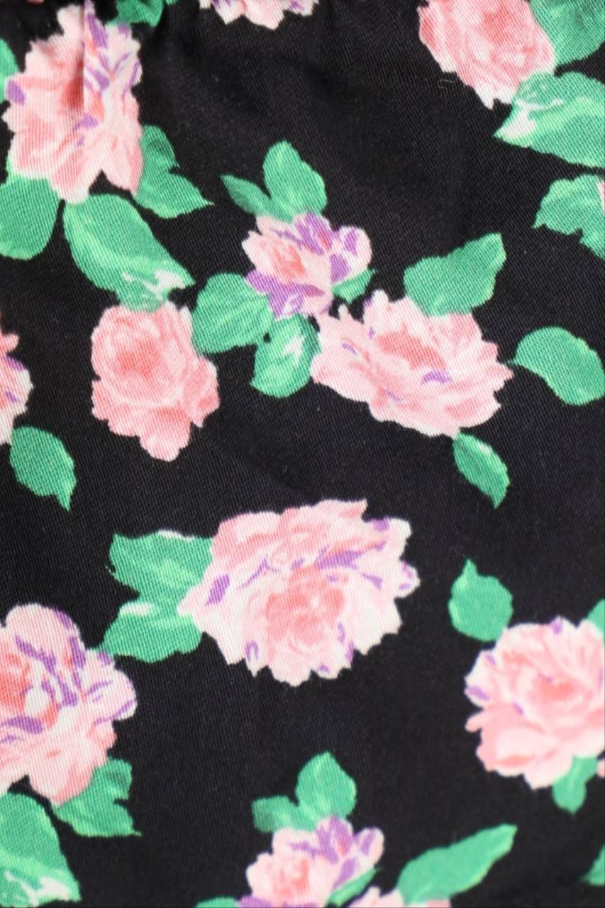 Carou ZARA Cropped-Kurzarm-Bluse mit Blumen-Print Fabrikverkauf