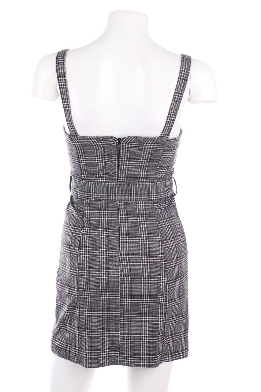 Carou PULL&BEAR Karo-Minikleid mit Gürtel Sonderangebot