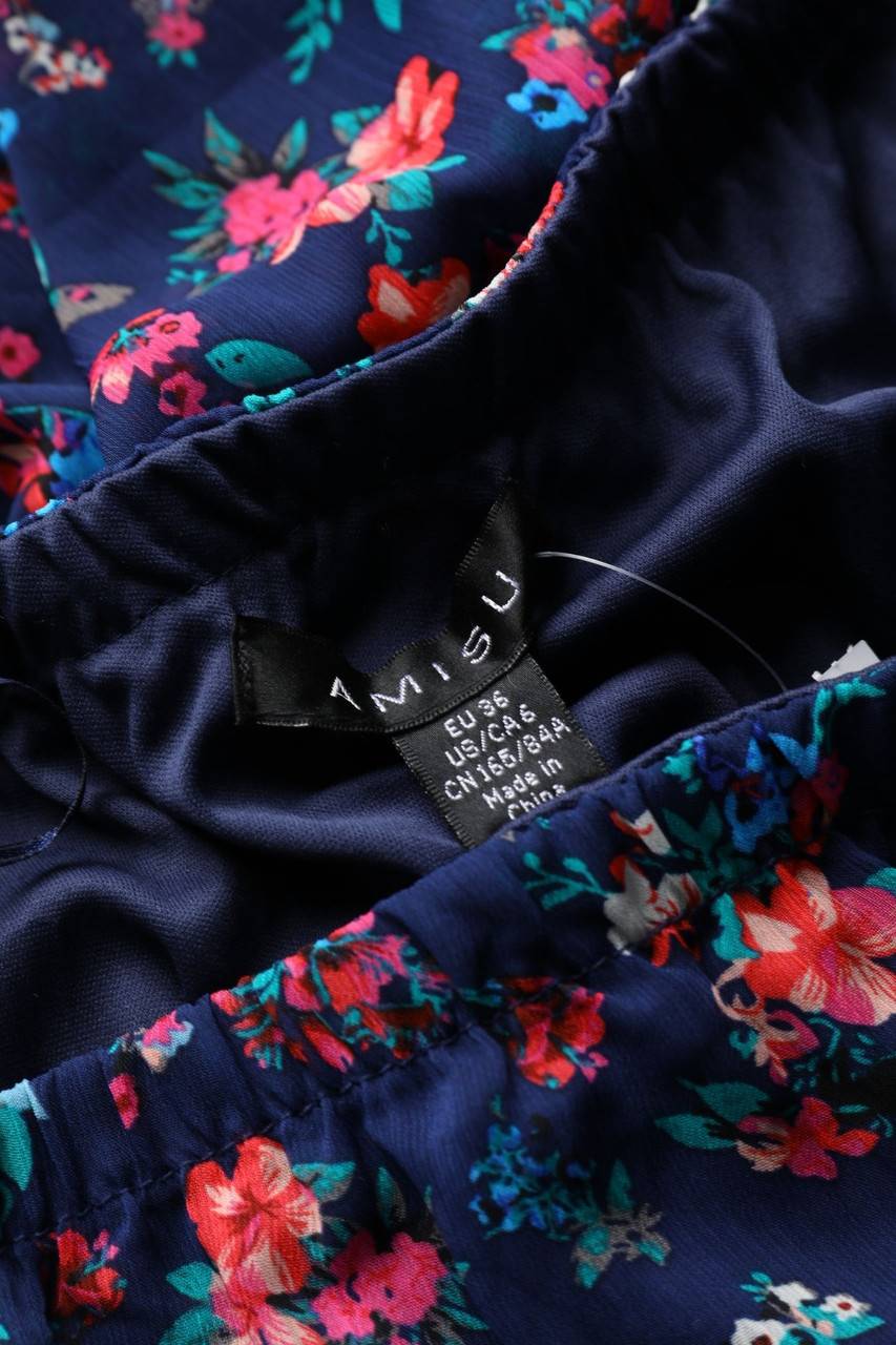 Carou AMISU Volants-Party-Kleid mit Blumen-Print Neueste Mode