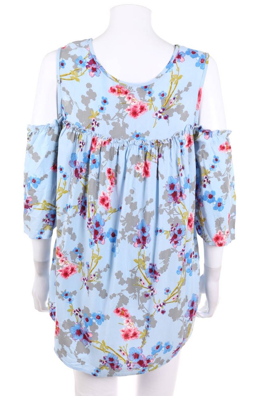 Carou RAINBOW Print-Bluse mit Cut-outs Räumungsverkauf