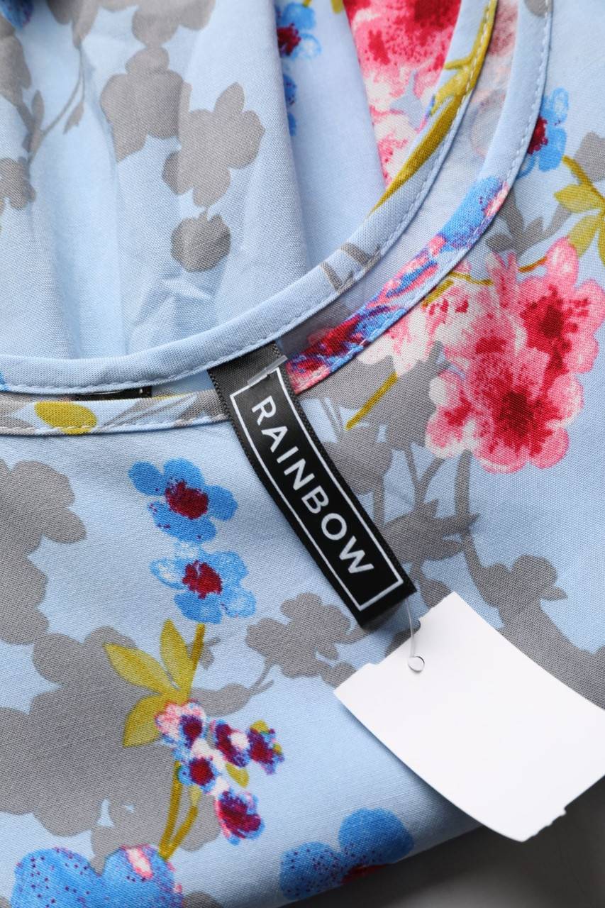 Carou RAINBOW Print-Bluse mit Cut-outs Räumungsverkauf