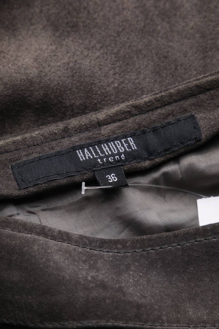 Carou HALLHUBER Lederrock im 70s-Style mit Schmuck-Knöpfen Neueste Stile