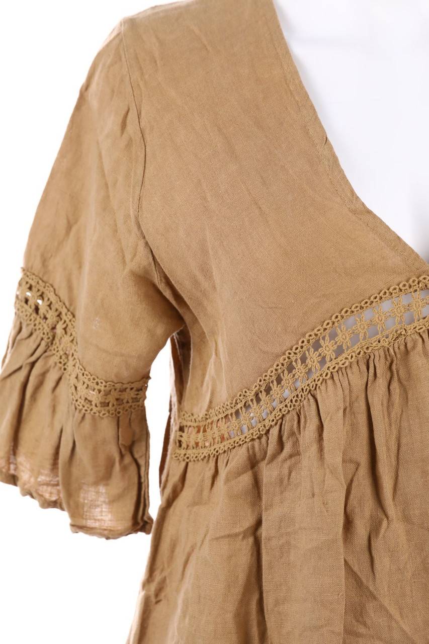 Carou Ohne Label Boho-Kleid mit Spitzen-Einsatz Zeitbegrenzte Promotion