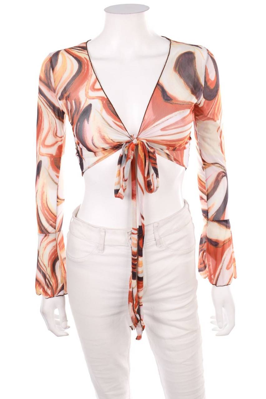 Carou Ohne Label Mesh-Bolero mit Print 50% Rabatt mit kostenlosem Versand