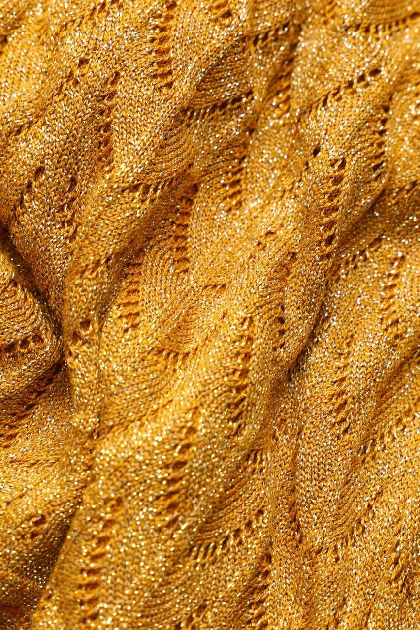 Carou Zara Knit Maxi-Kleid aus Lochstrick mit Glitzer Blitzverkäufe