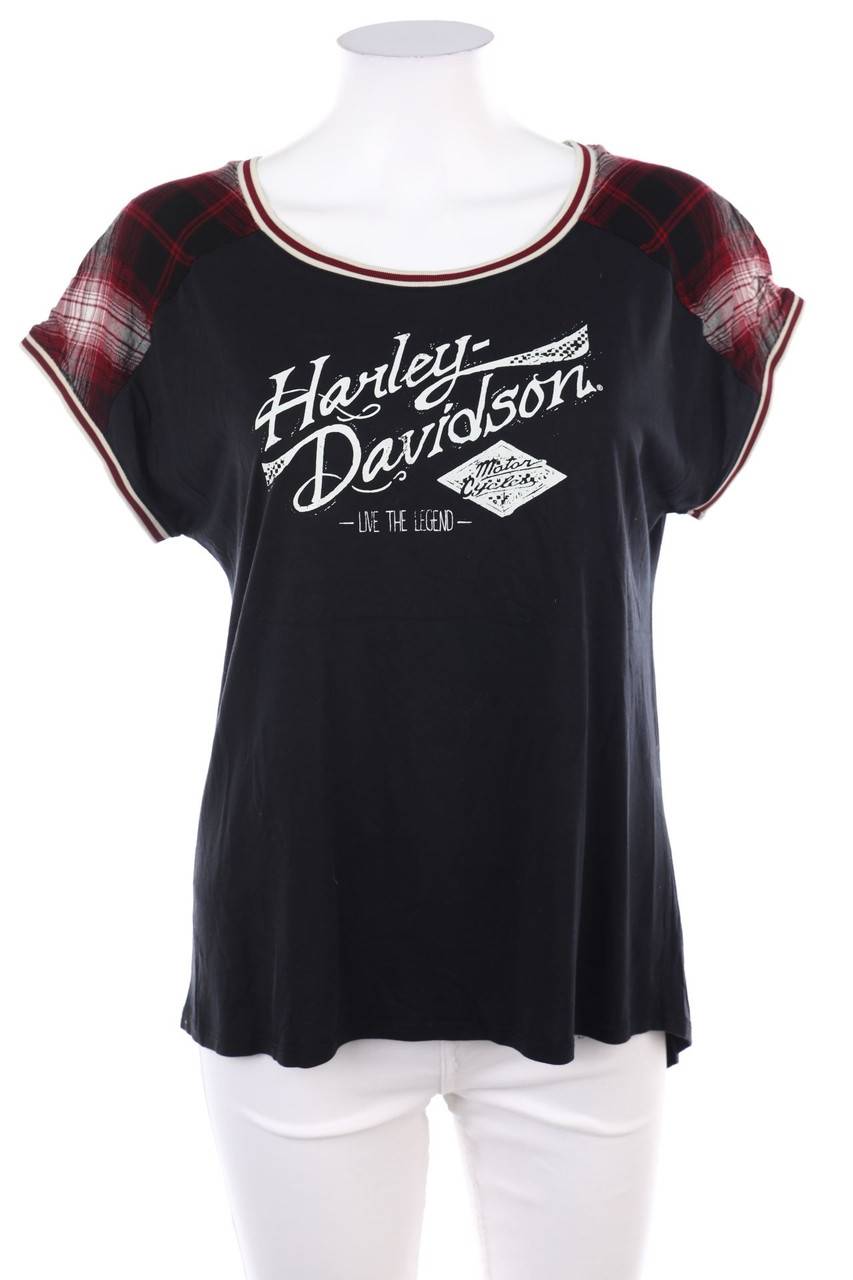Carou HARLEY DAVIDSON Kurzarm-Shirt mit Logo-Print