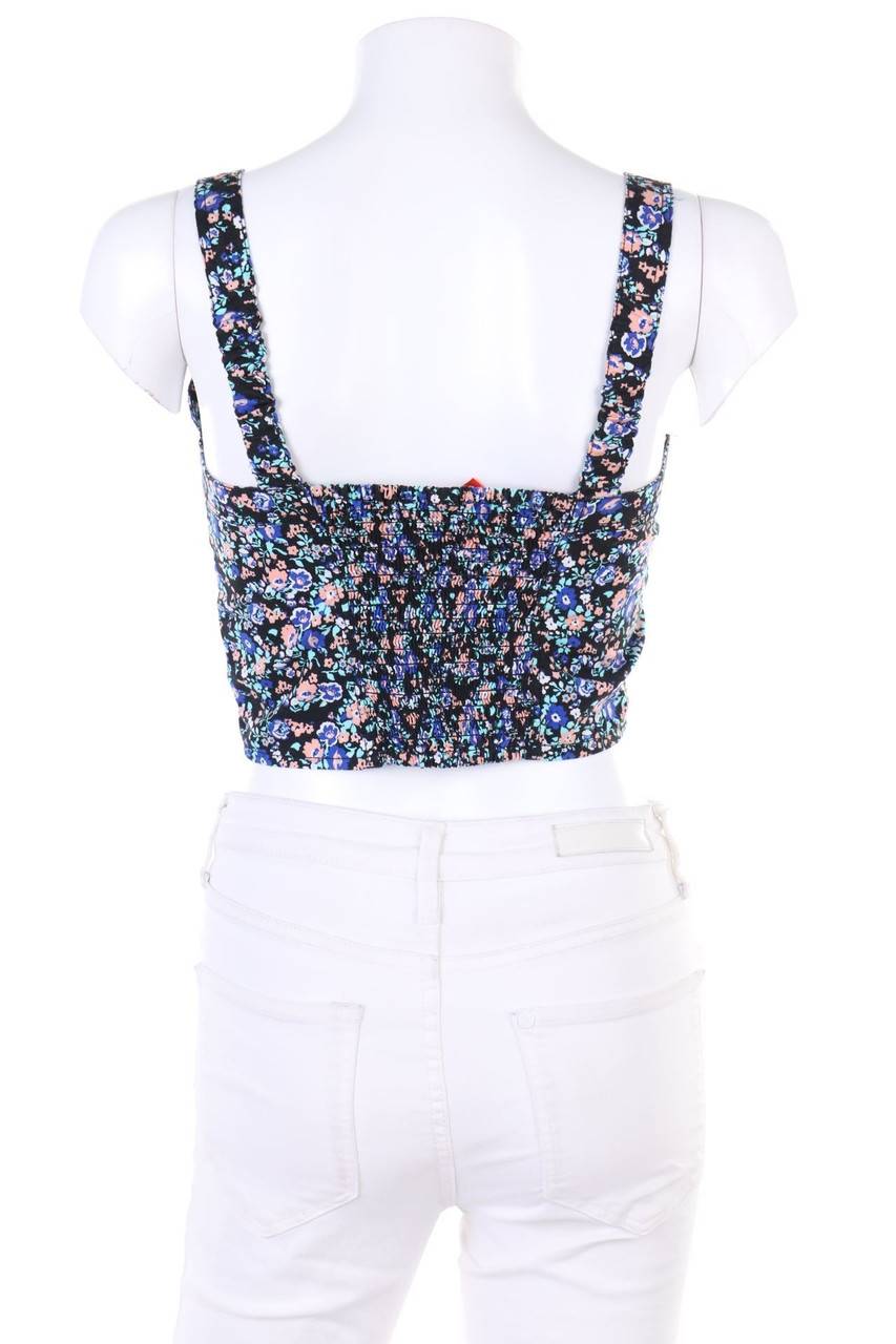 Carou H&M DIVIDED Crop-Top mit Blumen-Print Großer Ausverkauf