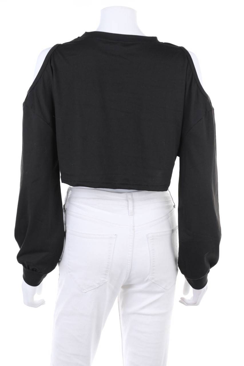Carou Ohne Label Cold-Shoulder-Cropped-Shirt mit langem Ärmel Exklusivangebot