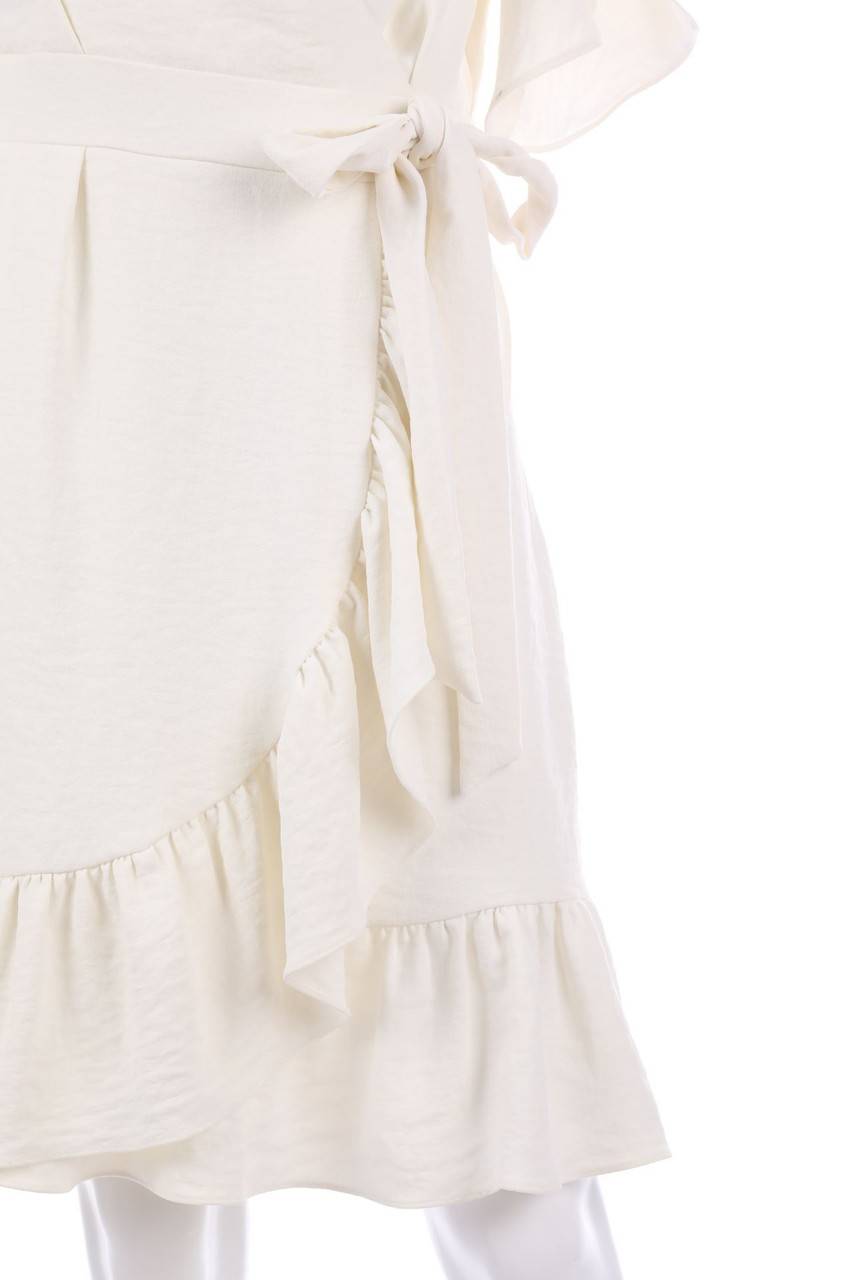 Carou MORGAN Cold-Shoulder-Kleid in Wickel-Optik mit Volants Lagerräumung