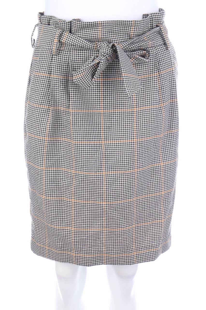 Carou H&M Paperbag-Bleistift-Rock mit Karo-Muster Räumungsverkauf