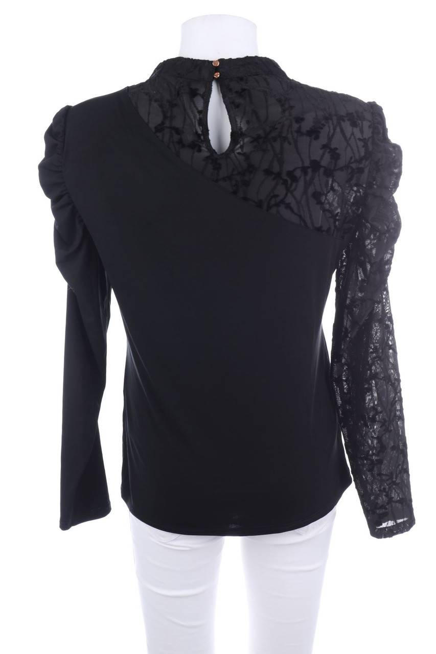 Carou orsay Longsleeve-Shirt mit floralem Muster mit Schleife Bis zu 60% Rabatt
