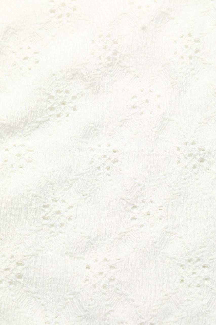 Carou Ohne Label Kurzarm-Bluse mit Lochspitze Großer Ausverkauf