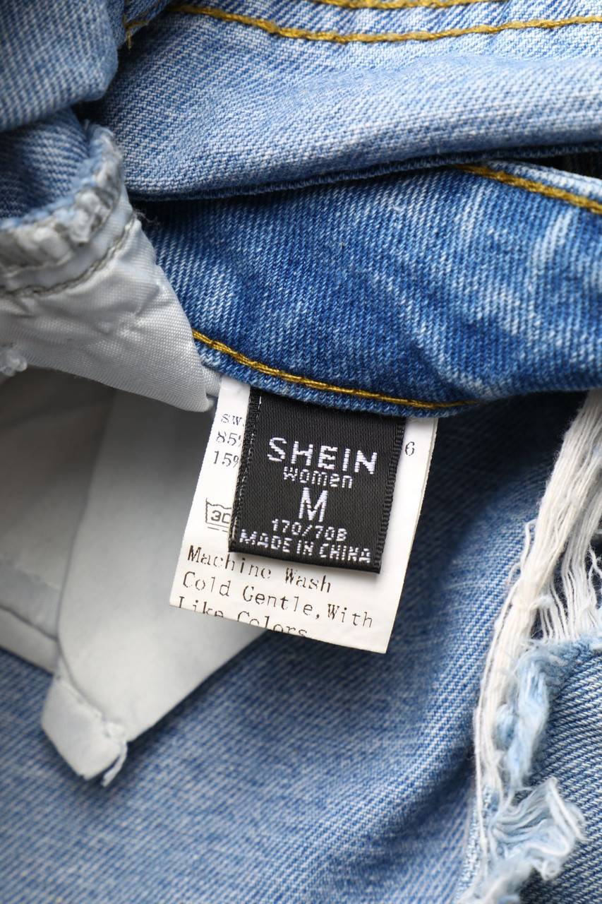 Carou SHEIN Destroyed-Mini-Jeansrock Online Shopping