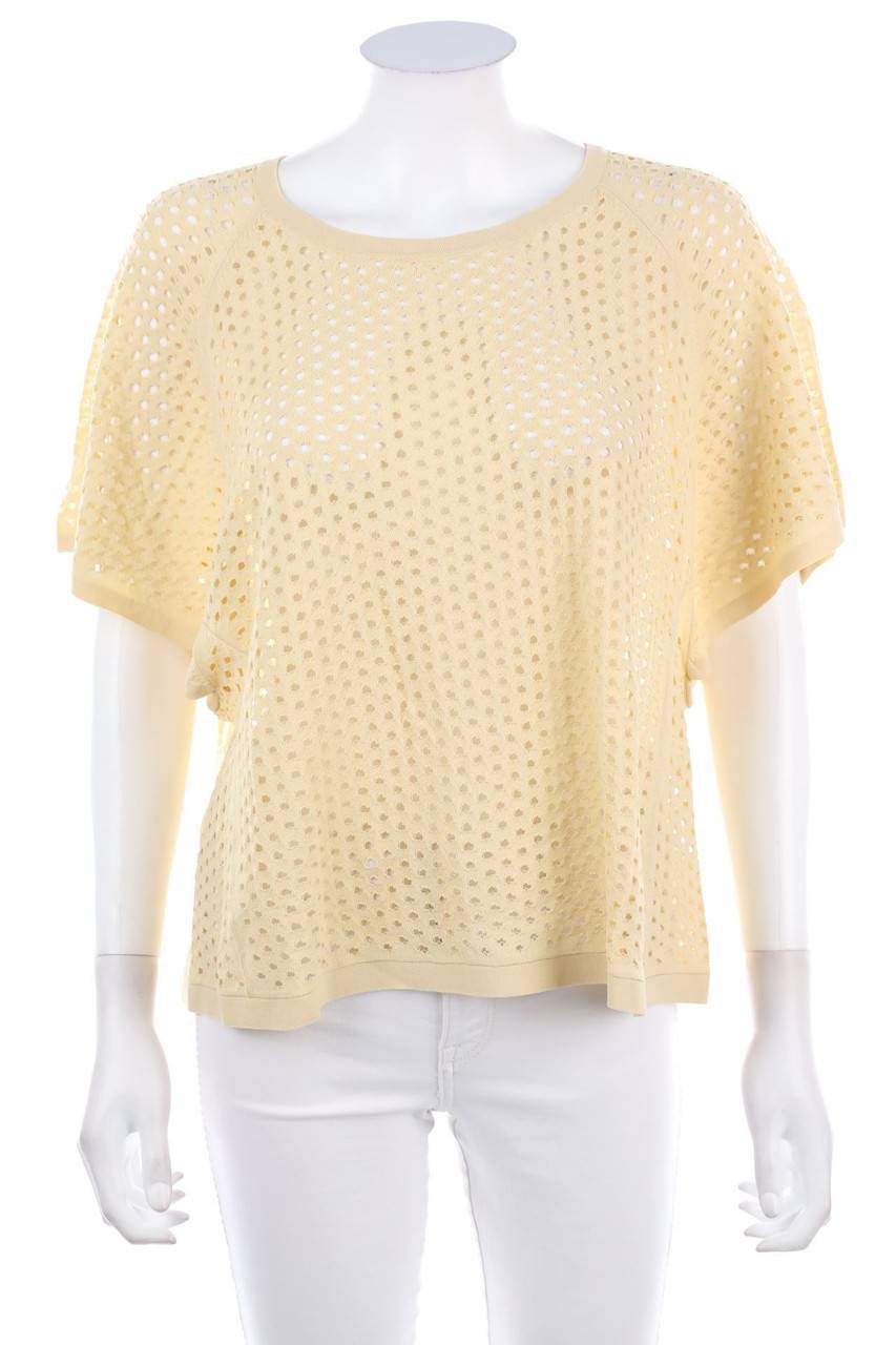 Carou INTROPIA Strick-Pullover mit Lochstrick-Details