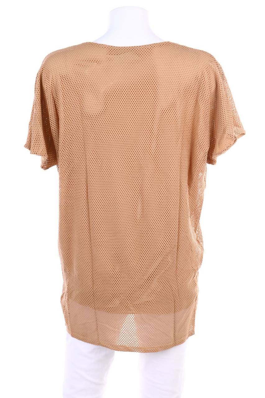 Carou NEW YORK INDUSTRIE Mesh-Kurzarm-Shirt Discount Store für neue Produkte