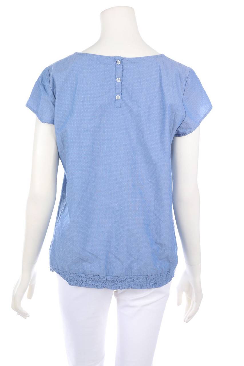 Carou OPUS Kurzarm-Bluse mit Smok-Details Weihnachtsangebot
